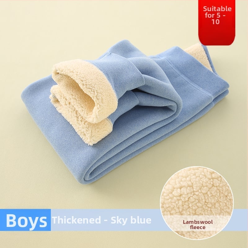 Vaikų šiltos kelnaitės su fliso pamušalu, aukšta juosta, rudens–žiema, unisex, skirta vaikams nuo 8 metų