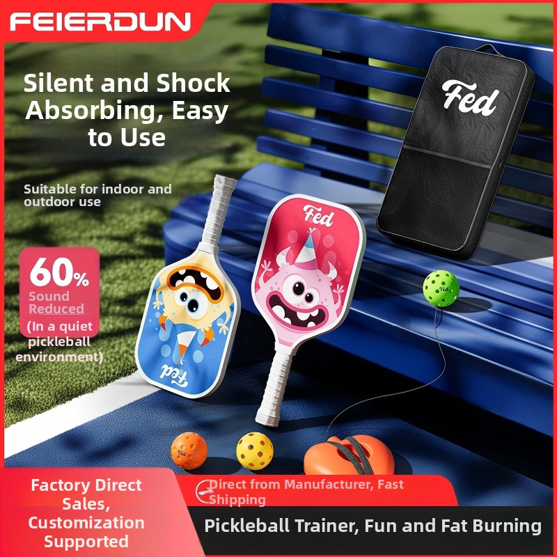 Set rakiet na pickleball pre začiatočníkov – vonkajší tréning pre deti, Fiberglass, 200 g, Feltun