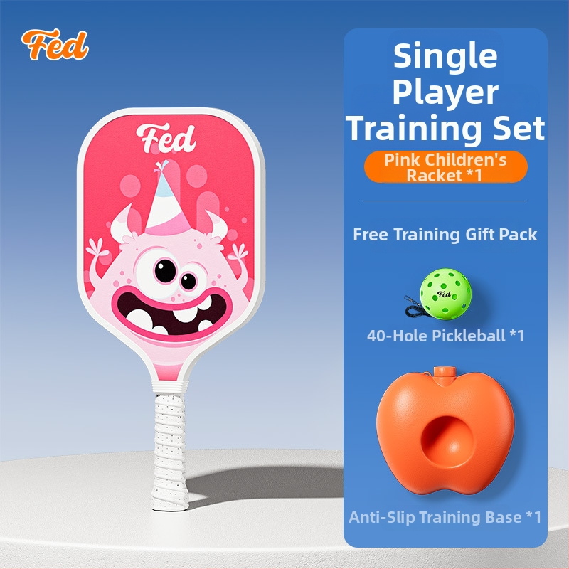 Set rakiet na pickleball pre začiatočníkov – vonkajší tréning pre deti, Fiberglass, 200 g, Feltun