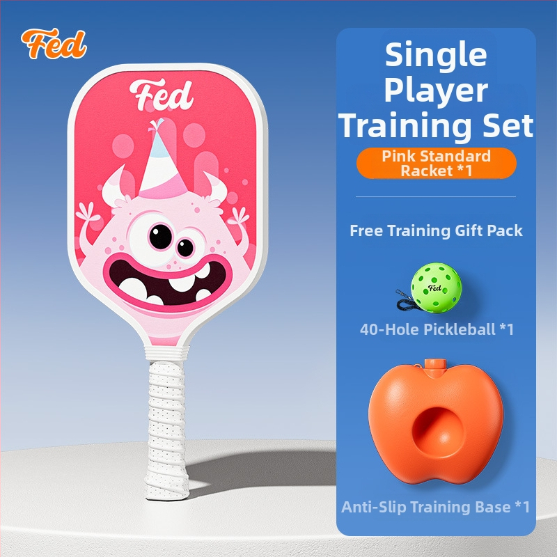 Set rakiet na pickleball pre začiatočníkov – vonkajší tréning pre deti, Fiberglass, 200 g, Feltun