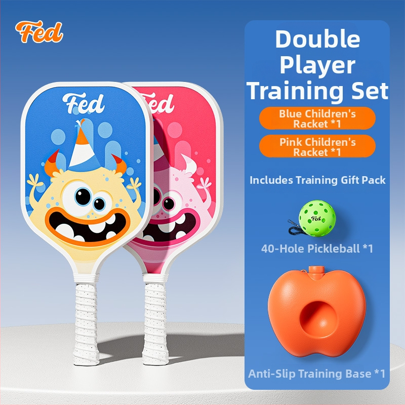 Set rakiet na pickleball pre začiatočníkov – vonkajší tréning pre deti, Fiberglass, 200 g, Feltun