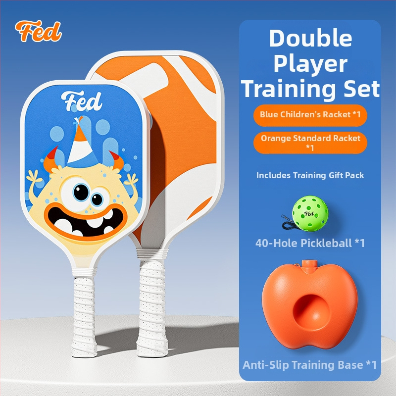 Set rakiet na pickleball pre začiatočníkov – vonkajší tréning pre deti, Fiberglass, 200 g, Feltun