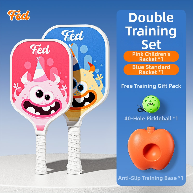 Set rakiet na pickleball pre začiatočníkov – vonkajší tréning pre deti, Fiberglass, 200 g, Feltun