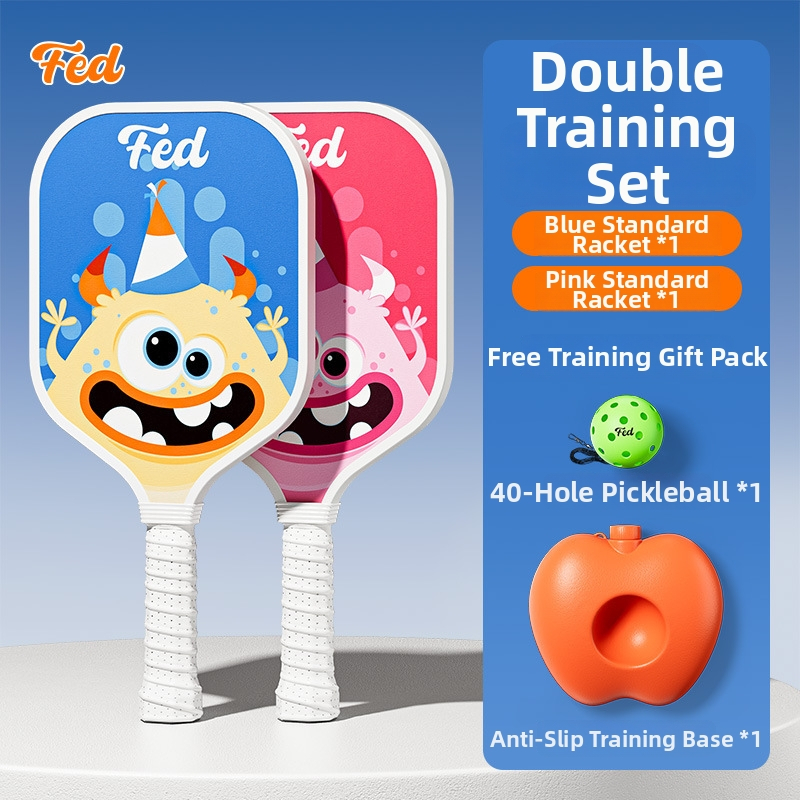 Set rakiet na pickleball pre začiatočníkov – vonkajší tréning pre deti, Fiberglass, 200 g, Feltun