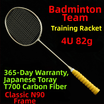 Raketa za badminton s okvirom od karbonskih vlakana, težina 80-84 g, drška G4, direktan udarac, za početnike