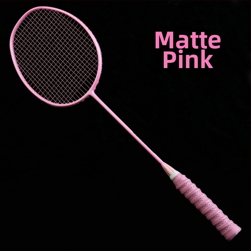 Raketa za badminton s okvirom od karbonskih vlakana, težina 80-84 g, drška G4, direktan udarac, za početnike