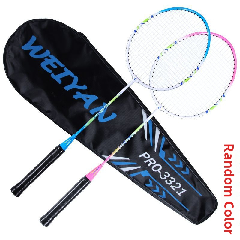 Par badmintonskih raketa, okvir od karbonskih vlakana, najlonske žice, izdržljive