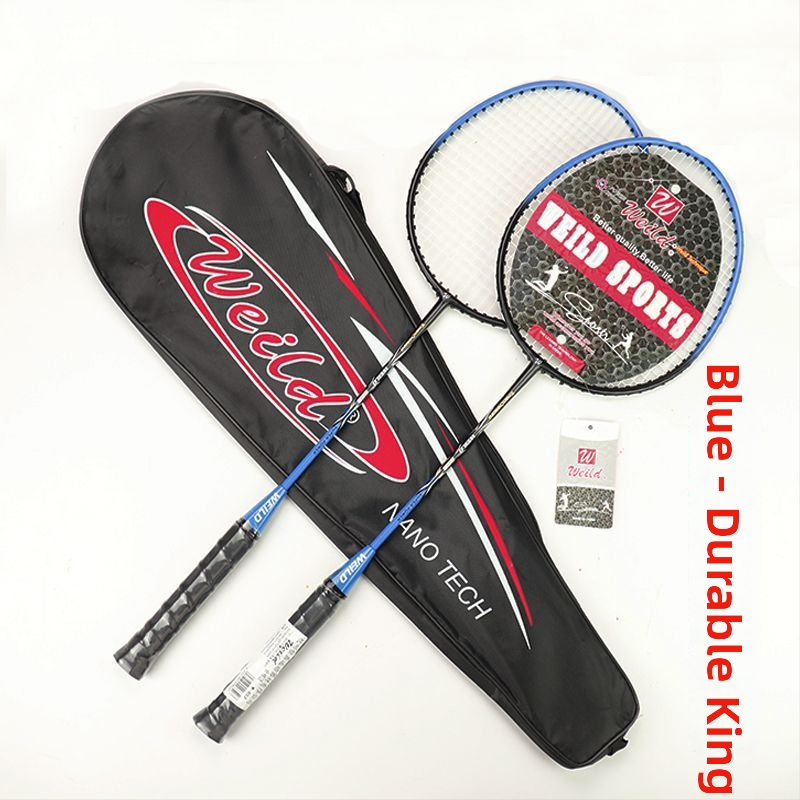 Par badmintonskih raketa, okvir od karbonskih vlakana, najlonske žice, izdržljive