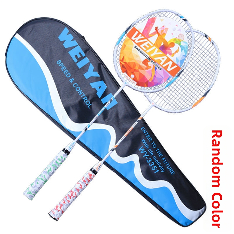 Par badmintonskih raketa, okvir od karbonskih vlakana, najlonske žice, izdržljive