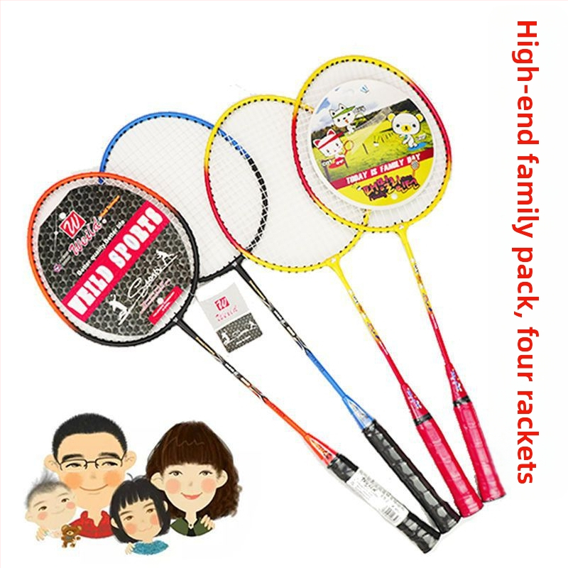 Par badmintonskih raketa, okvir od karbonskih vlakana, najlonske žice, izdržljive