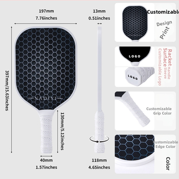 Sada pickleball rakiet z skleneného vlákna, 220 g, Napyi, balenie na vyžiadanie