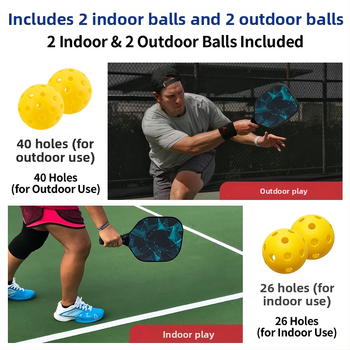 Sada pickleball rakiet z skleneného vlákna, 220 g, Napyi, balenie na vyžiadanie