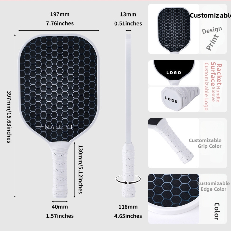 Sada pickleball rakiet z skleneného vlákna, 220 g, Napyi, balenie na vyžiadanie