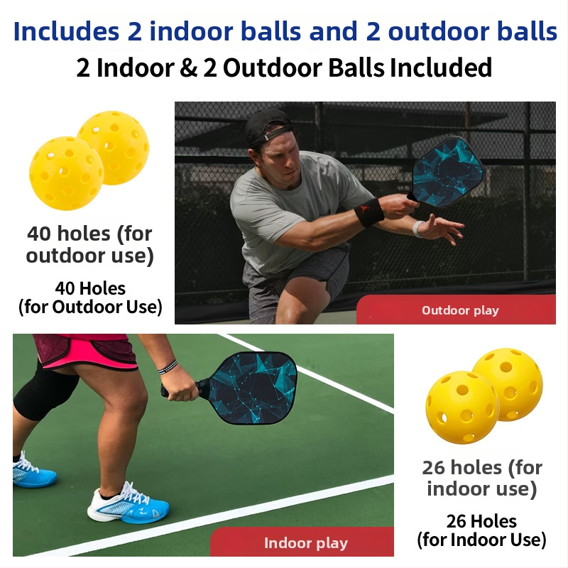 Sada pickleball rakiet z skleneného vlákna, 220 g, Napyi, balenie na vyžiadanie