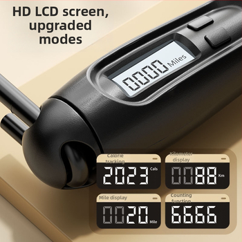 Inteliģenta skrejojo virve ar skaitīšanu pieaugušajiem, divkārša izmantošana, PVC virkne mājas trenēšanai