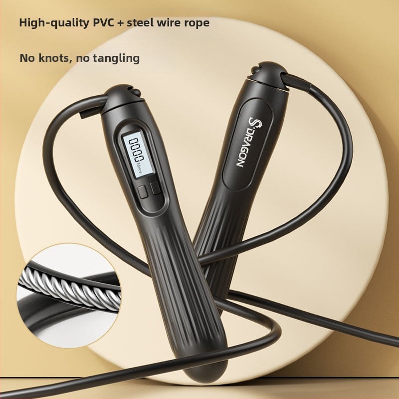 Inteliģenta skrejojo virve ar skaitīšanu pieaugušajiem, divkārša izmantošana, PVC virkne mājas trenēšanai