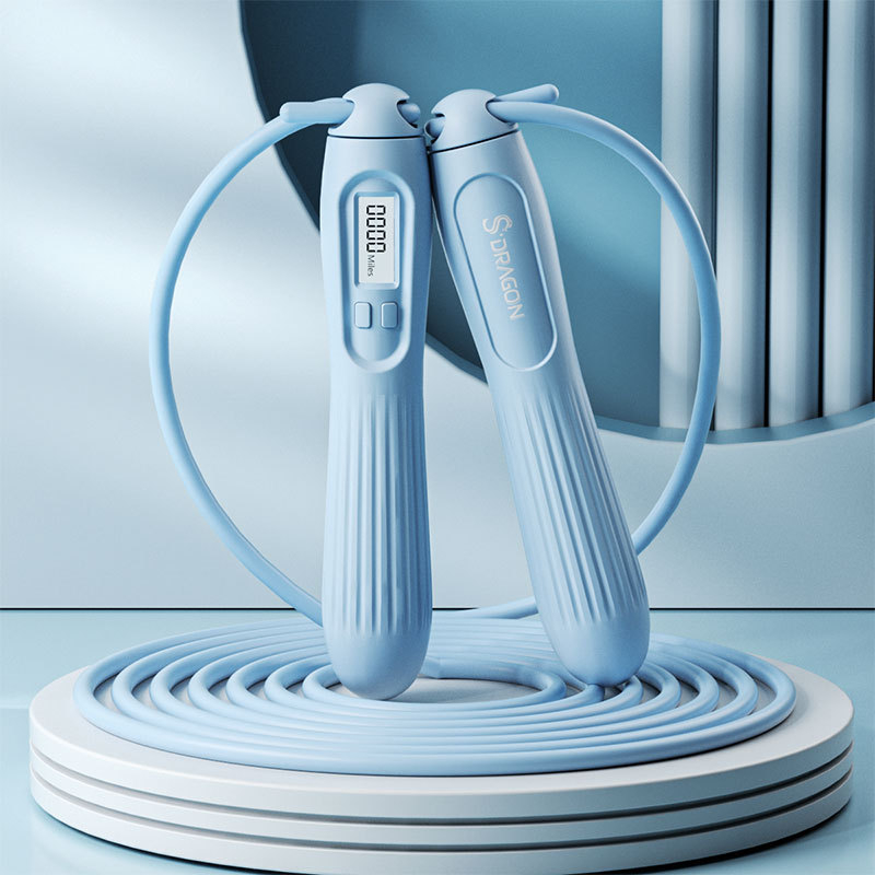 Inteliģenta skrejojo virve ar skaitīšanu pieaugušajiem, divkārša izmantošana, PVC virkne mājas trenēšanai