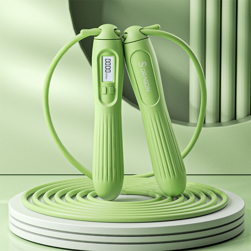 Inteliģenta skrejojo virve ar skaitīšanu pieaugušajiem, divkārša izmantošana, PVC virkne mājas trenēšanai