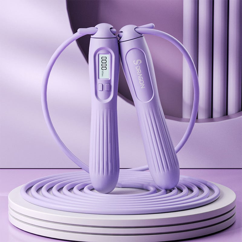 Inteliģenta skrejojo virve ar skaitīšanu pieaugušajiem, divkārša izmantošana, PVC virkne mājas trenēšanai