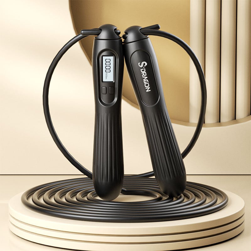 Inteliģenta skrejojo virve ar skaitīšanu pieaugušajiem, divkārša izmantošana, PVC virkne mājas trenēšanai