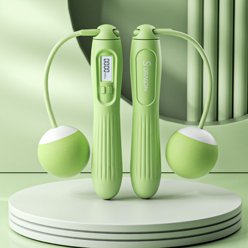 Inteliģenta skrejojo virve ar skaitīšanu pieaugušajiem, divkārša izmantošana, PVC virkne mājas trenēšanai