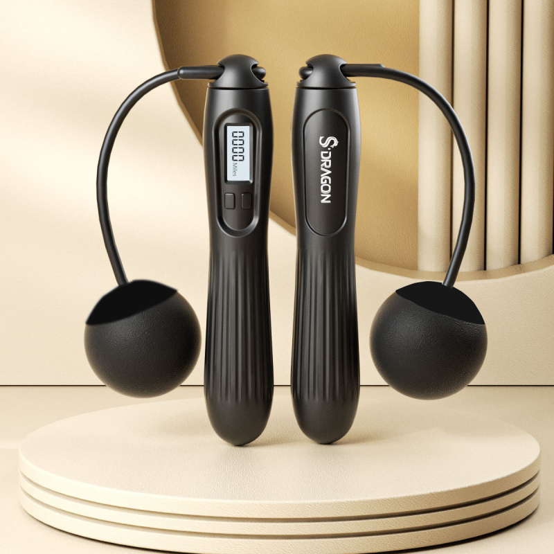 Inteliģenta skrejojo virve ar skaitīšanu pieaugušajiem, divkārša izmantošana, PVC virkne mājas trenēšanai