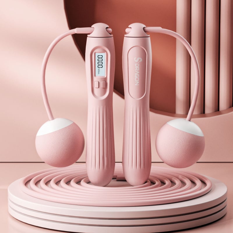 Inteliģenta skrejojo virve ar skaitīšanu pieaugušajiem, divkārša izmantošana, PVC virkne mājas trenēšanai