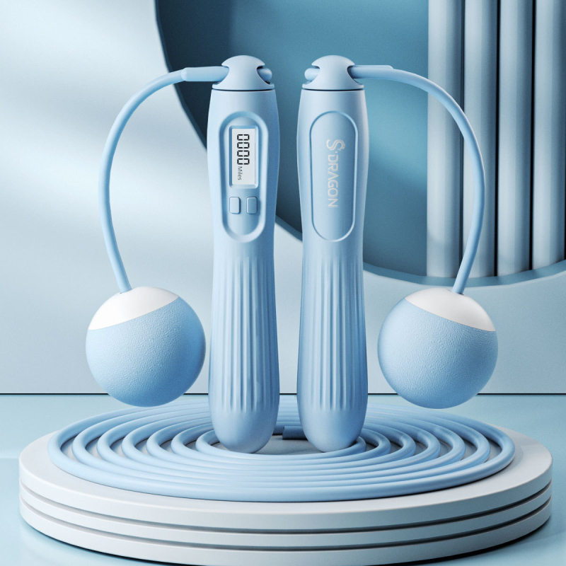 Inteliģenta skrejojo virve ar skaitīšanu pieaugušajiem, divkārša izmantošana, PVC virkne mājas trenēšanai