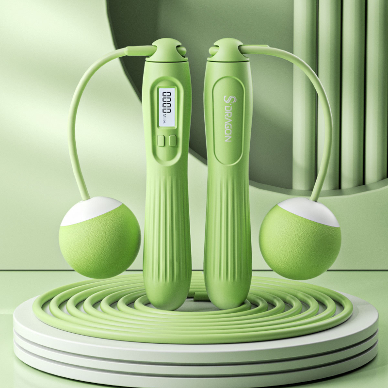 Inteliģenta skrejojo virve ar skaitīšanu pieaugušajiem, divkārša izmantošana, PVC virkne mājas trenēšanai