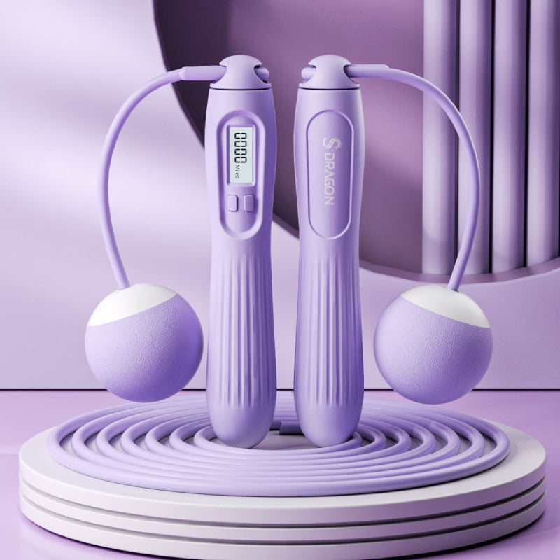 Inteliģenta skrejojo virve ar skaitīšanu pieaugušajiem, divkārša izmantošana, PVC virkne mājas trenēšanai