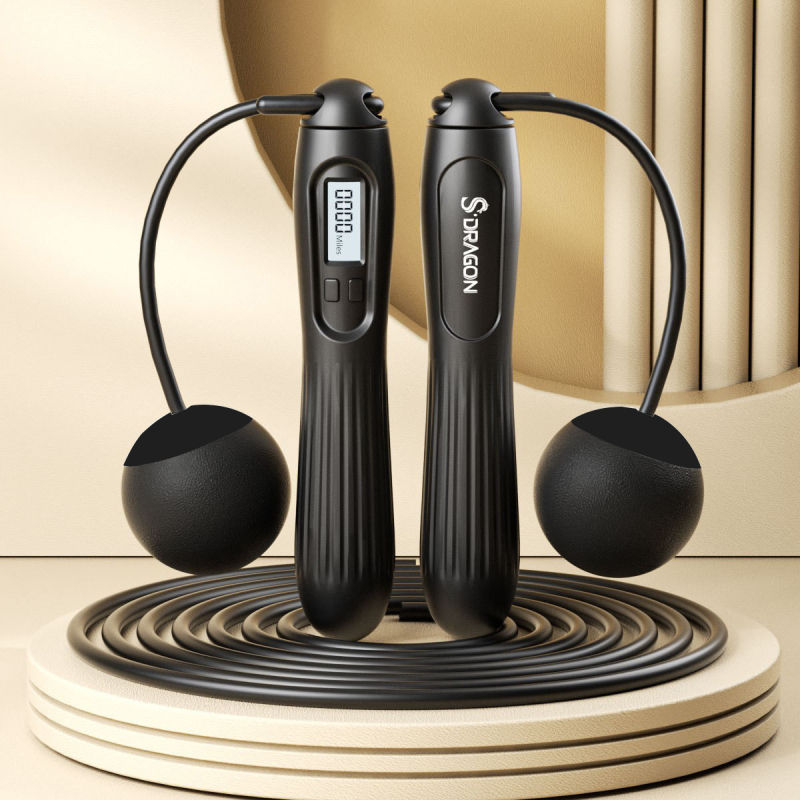 Inteliģenta skrejojo virve ar skaitīšanu pieaugušajiem, divkārša izmantošana, PVC virkne mājas trenēšanai