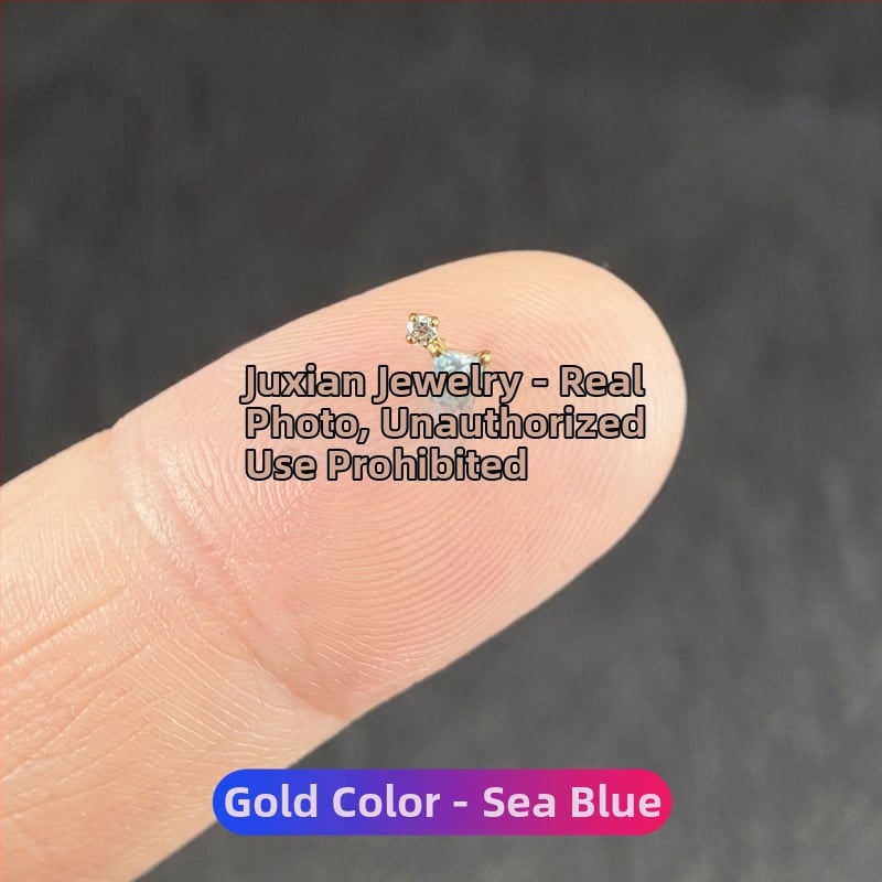 Σετ piercing από κράμα τιτανίου με ζιρκόνια – γεωμετρικά unisex σκουλαρίκια για τα αυτιά, ρινικά studs και studs χειλιών, εσωτερική βίδα, καθαρότητα G23