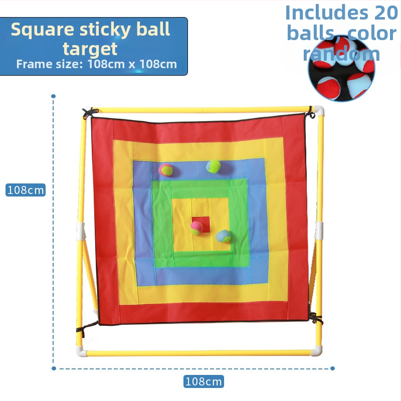 Cieľová doska na hádzanie vrecúšov s sieťovým materiálom — hra pre predškolák, vonkajšie pohybové aktivity (4–6 rokov)