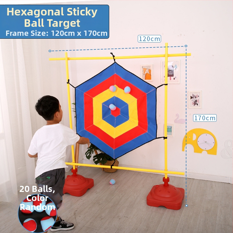 Cieľová doska na hádzanie vrecúšov s sieťovým materiálom — hra pre predškolák, vonkajšie pohybové aktivity (4–6 rokov)