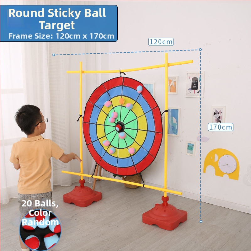 Cieľová doska na hádzanie vrecúšov s sieťovým materiálom — hra pre predškolák, vonkajšie pohybové aktivity (4–6 rokov)