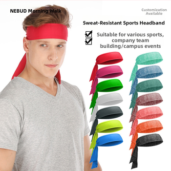 Unisex tenisa galvas lente ar regulējamu siksnu, poliesters, sviedru uzsūkšana, ārējiem sporta veidiem