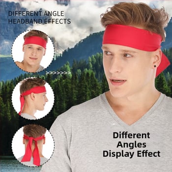 Unisex tenisa galvas lente ar regulējamu siksnu, poliesters, sviedru uzsūkšana, ārējiem sporta veidiem