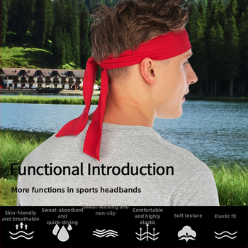 Unisex tenisa galvas lente ar regulējamu siksnu, poliesters, sviedru uzsūkšana, ārējiem sporta veidiem