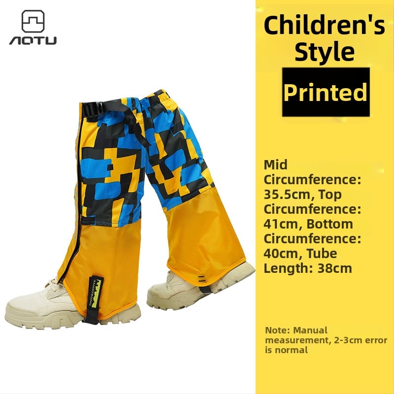 Vaikų nailoniniai blauzdos apsaugos slidinėjimui, atsparūs vandeniui, smėliui, pritaikomi, išoriniai kojų gaubteliai