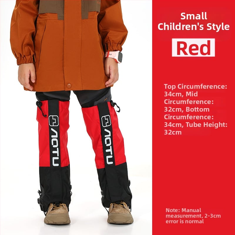 Vaikų nailoniniai blauzdos apsaugos slidinėjimui, atsparūs vandeniui, smėliui, pritaikomi, išoriniai kojų gaubteliai