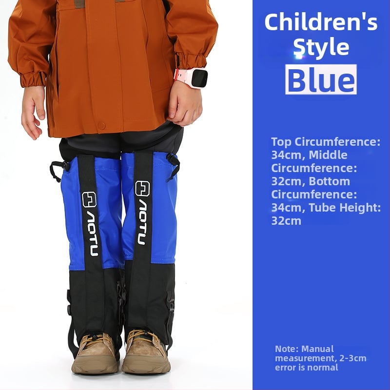 Vaikų nailoniniai blauzdos apsaugos slidinėjimui, atsparūs vandeniui, smėliui, pritaikomi, išoriniai kojų gaubteliai