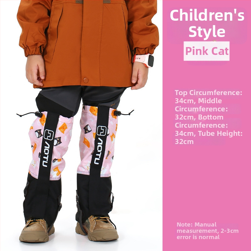 Vaikų nailoniniai blauzdos apsaugos slidinėjimui, atsparūs vandeniui, smėliui, pritaikomi, išoriniai kojų gaubteliai