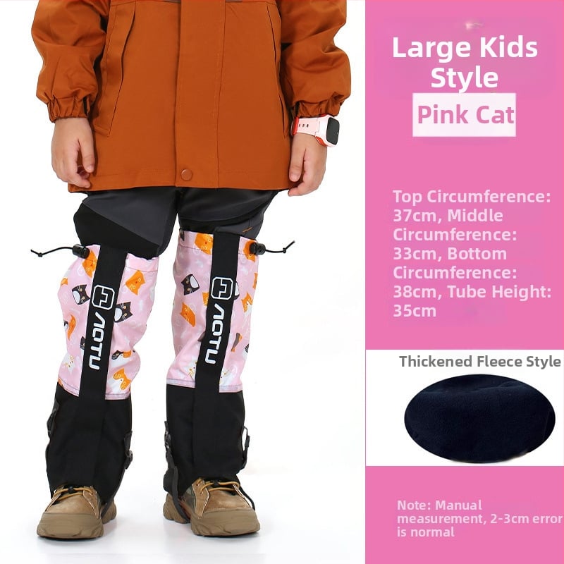 Vaikų nailoniniai blauzdos apsaugos slidinėjimui, atsparūs vandeniui, smėliui, pritaikomi, išoriniai kojų gaubteliai