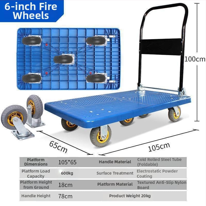 Πολυλειτουργική χειροκίνητη καρότσα με αναδιπλούμενη επίπεδη πλατφόρμα μεταφοράς · χαλκός + ηλεκτροπλατιωμένος λευκόχρυσος χάλυβας · επίστρωση ασημιού · Χειμερινή έκδοση 2022