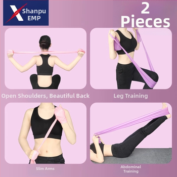 Shanpu A1V50 Elastinga atsparumo juosta kojų ištempimui, pečių ir nugaros treniruotės, krūtinės ir klubų treniruotės, jogos juosta