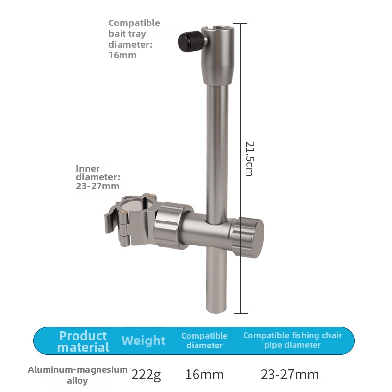 Turret držač za stolicu za ribolov - aluminijska legura, držač štapa, platforma