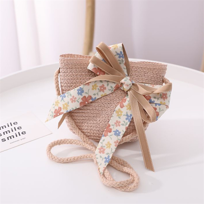 Dječji ljetni set šešira: slameni plitki šešir za plažu u stilu princeze i ribara, sklopivi, široki rub, kupolasta kruna, uz torbu