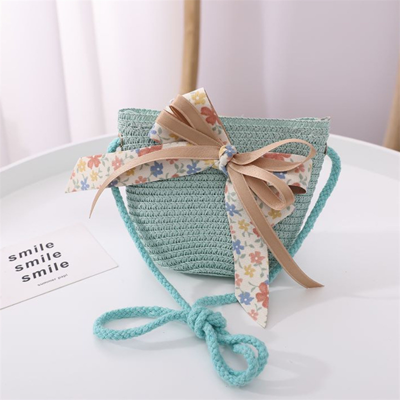 Dječji ljetni set šešira: slameni plitki šešir za plažu u stilu princeze i ribara, sklopivi, široki rub, kupolasta kruna, uz torbu