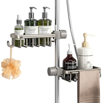 Рафт за баня за съхранение, алуминиева сплав, оксидирана повърхност, товароподемност 10-15 кг, 1 ниво, модел PTT-SLTZWJ-QH-A