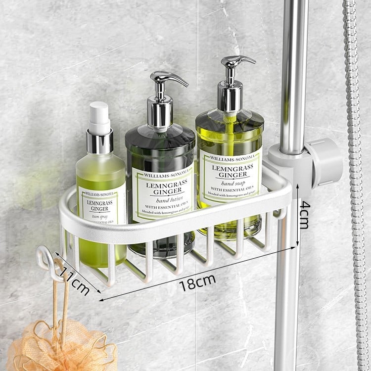 Рафт за баня за съхранение, алуминиева сплав, оксидирана повърхност, товароподемност 10-15 кг, 1 ниво, модел PTT-SLTZWJ-QH-A